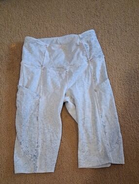 Lululemon Light Gray Bike Shorts
